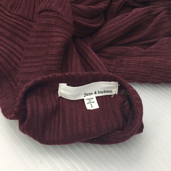 June & Hudson Ribbed Long Sleeve Henley C5 - Picture 7 of 8